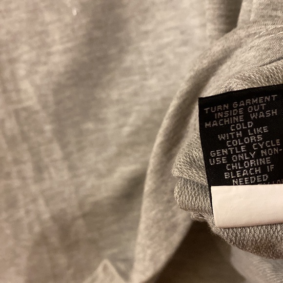 Torrid Foil Off Shoulder Boat Neck Lightweight Sweatshirt Grey Gray Plus 1/1X - Picture 8 of 11